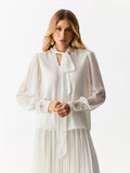 Camisa com Manga Longa Bufante Blanc