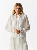 Camisa com Manga Longa Bufante Blanc