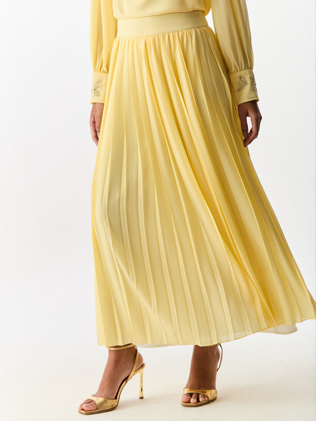 Saia Plissada de Chiffon Star